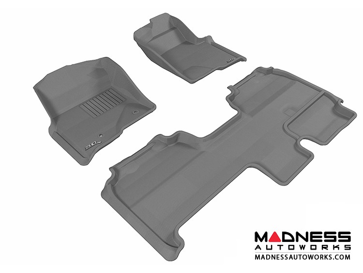 Ford F150 Supercab Floor Mats (Set of 3) Gray by 3D MAXpider